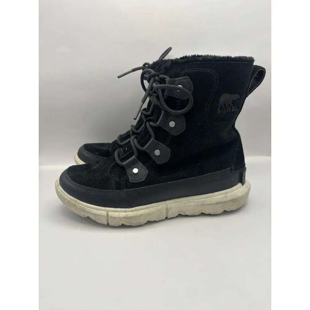 Sorel Explorer II Joan Black Boots Women Size 7